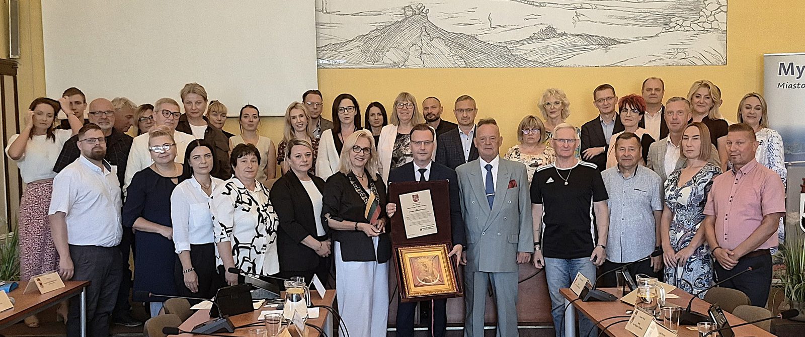 Wspólne zdjęcie z Radą Miejską w Myśliborzu